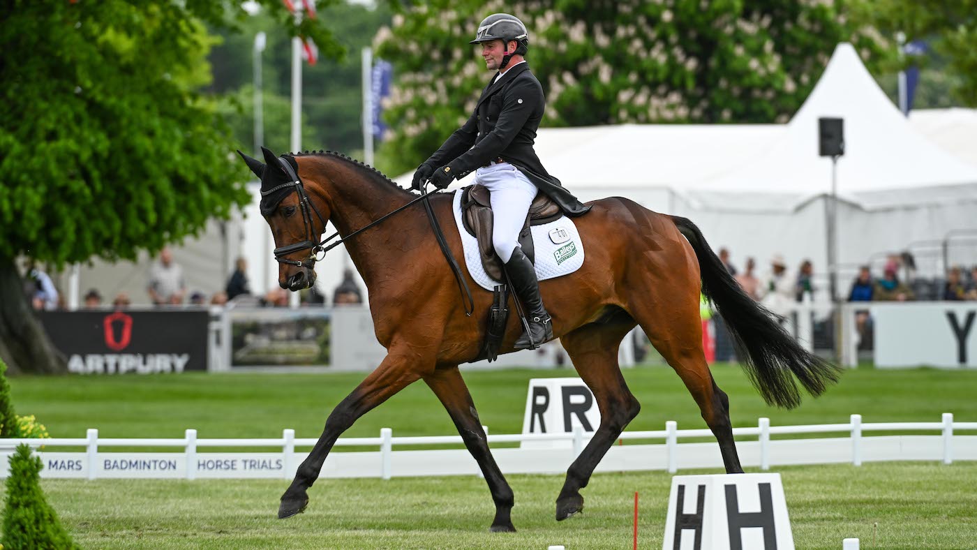 Jack Mantel riding Jack Daniels at Mars Badminton Horse Trials 2025.