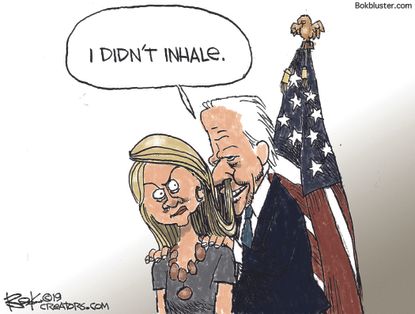 Political Cartoon U.S. Joe Biden misconduct allegations #metoo