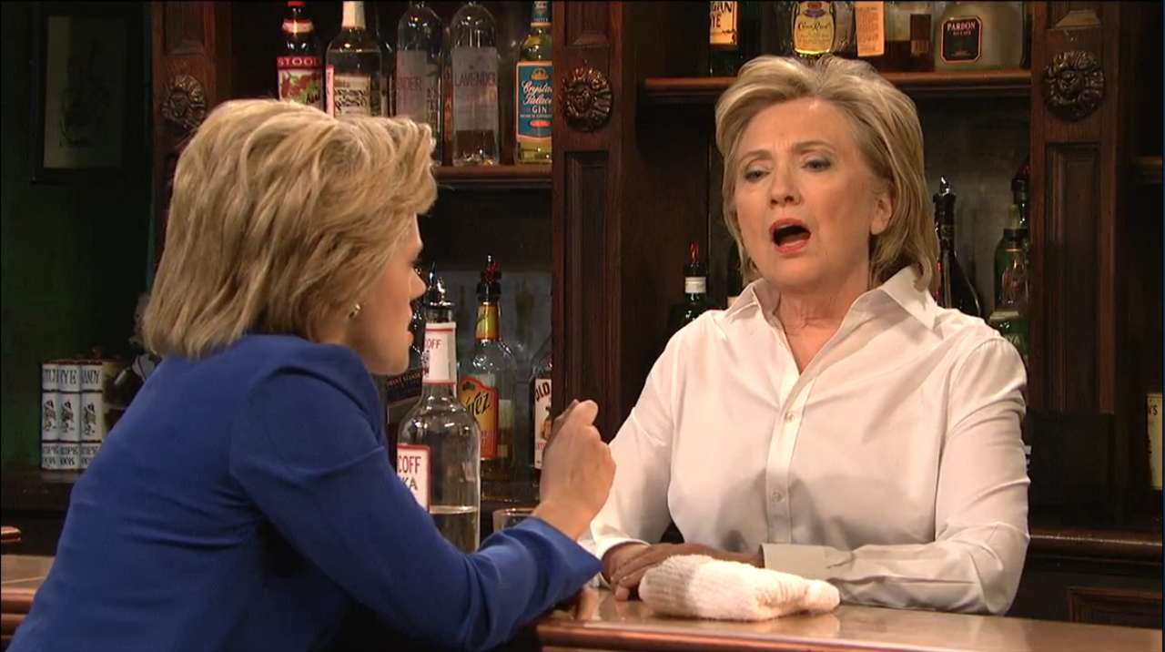 Hillary Clinton and Kate McKinnon