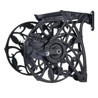 An intricate patterned hose reel