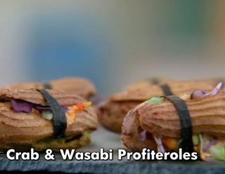 Kimberley's Crab & Wasabi Profiteroles