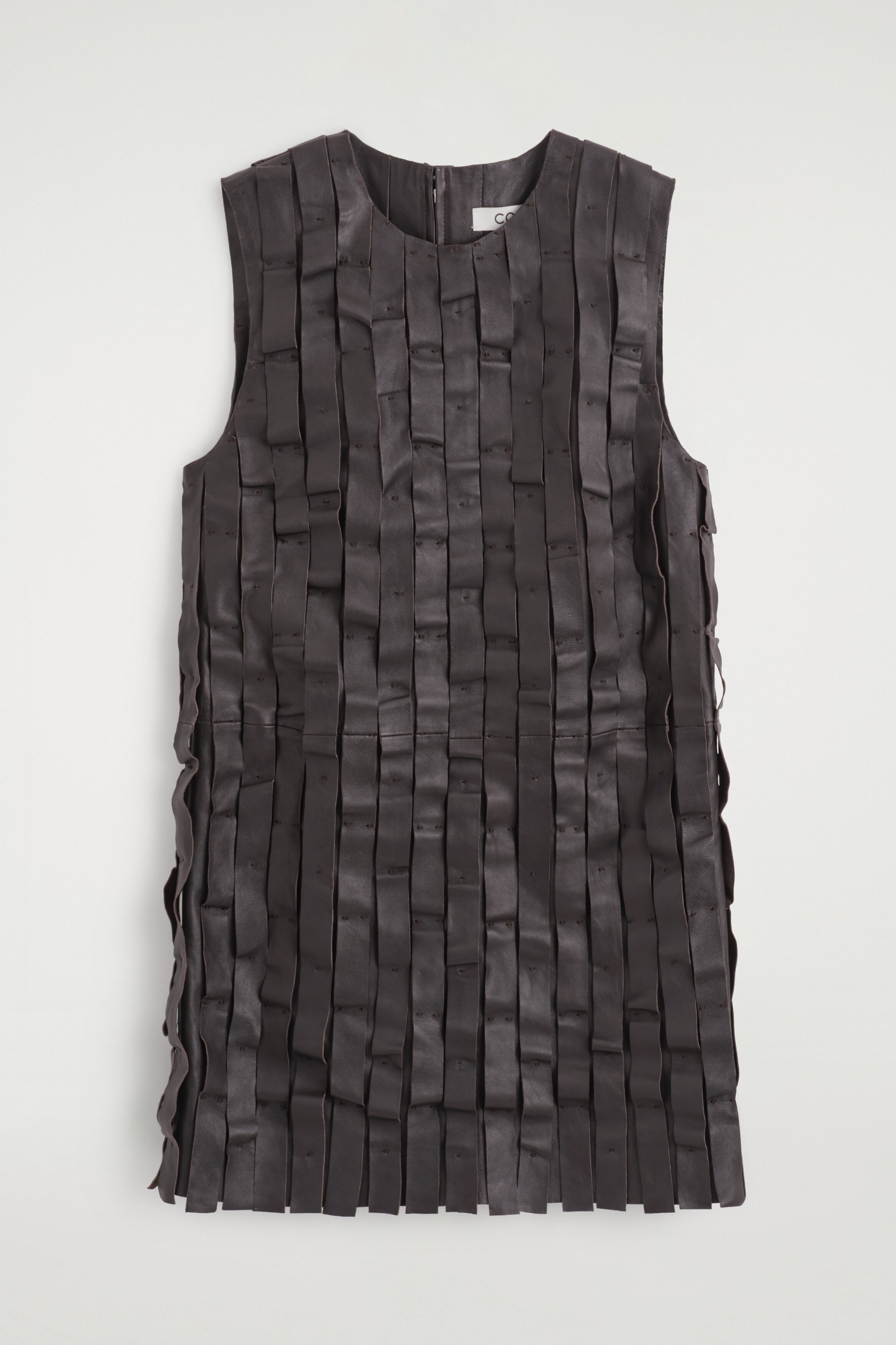 Raw-Cut Leather Top