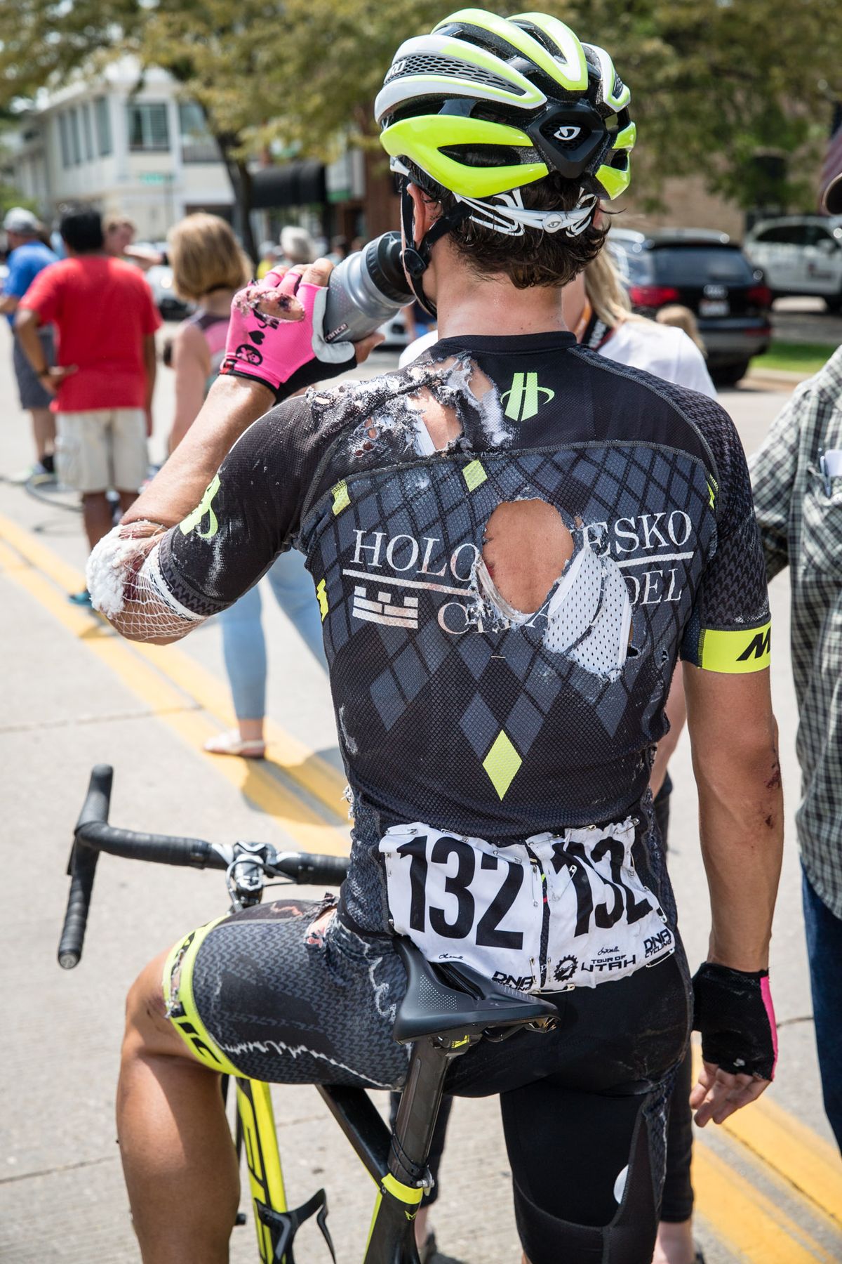 Robin Carpenter is a little worse for wear after stage 5 in Utah