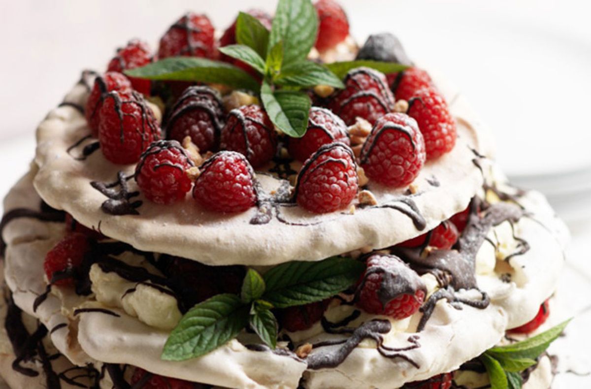 The Hairy Bikers' hazelnut and chocolate vacherin Dessert Recipes GoodtoKnow