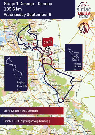 2023 Simac Ladies Tour Maps - stage 1