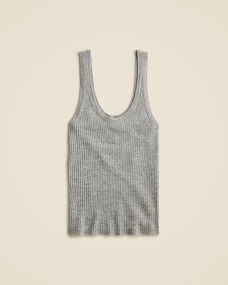 Featherweight Cashmere Ribbed Tank Top