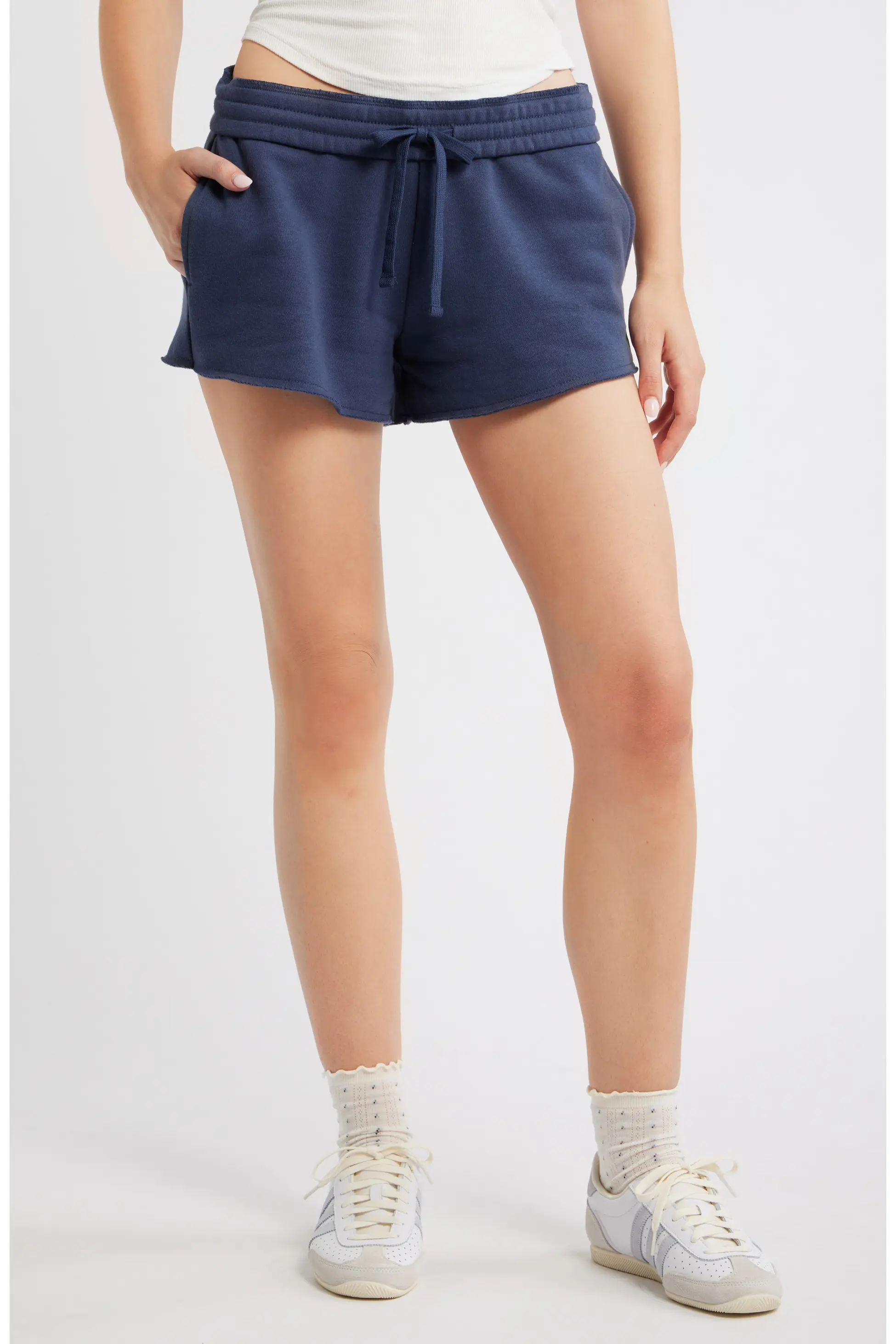 Foldover Fleece Mini Sweat Shorts