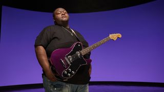 Christone "Kingfish" Ingram, pictured with his signature Fender Telecaster Deluxe