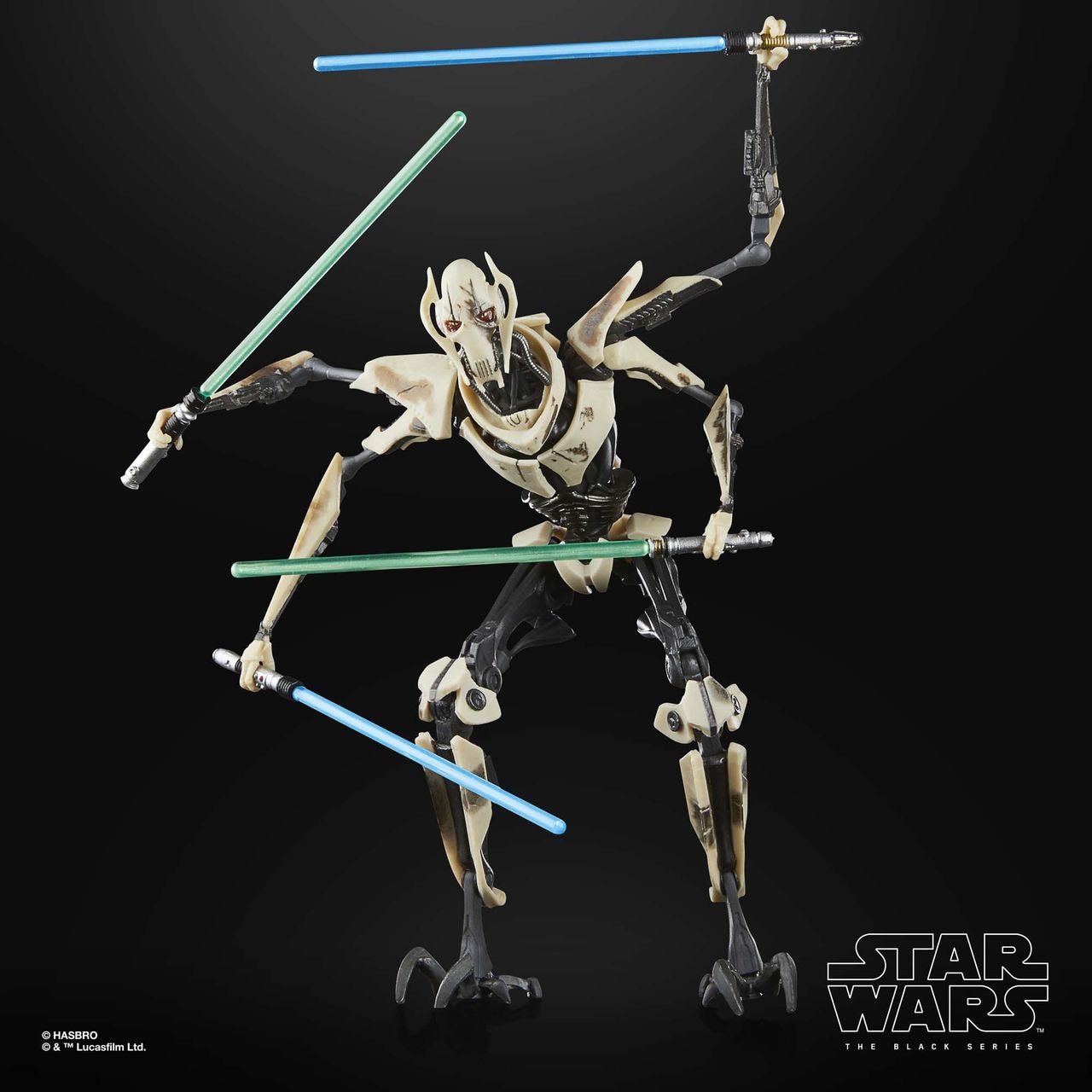 General Grievous (Battle Damaged) action figure posed against a black background
