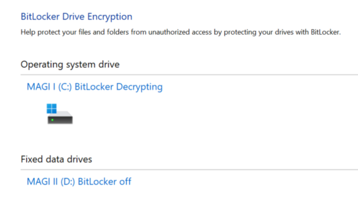 Habilitar o deshabilitar el cifrado de Bitlocker en Windows