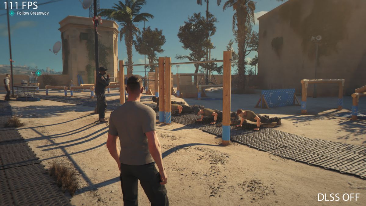Screenshot of the game 007 First Light running on an Nvidia GeForce GPU