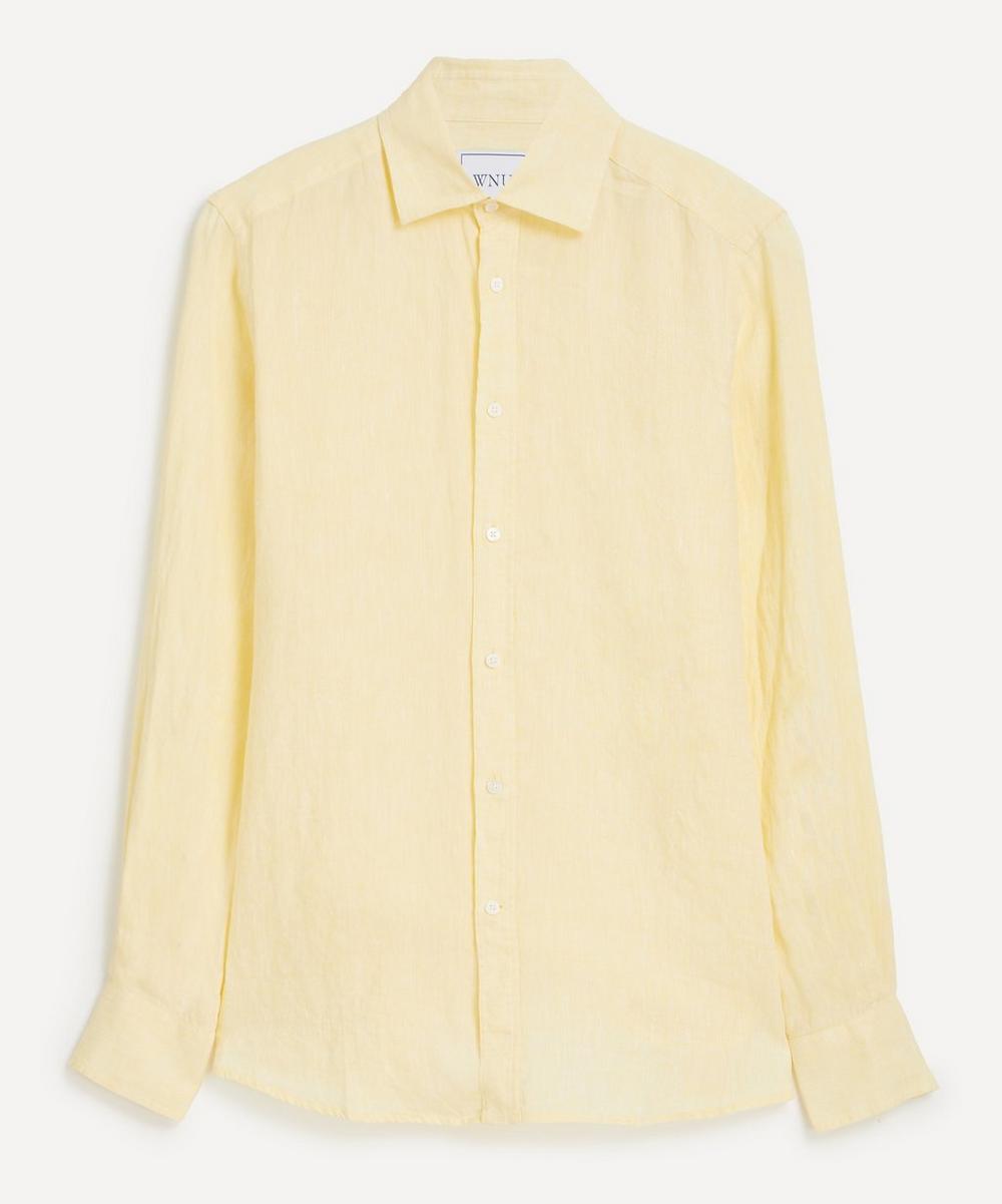 The Boyfriend Linen Lemon Yellow Shirt