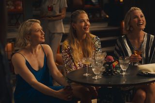 carrie coon michelle monaghan leslie bibb as three friends on vacation in white lotus season 3