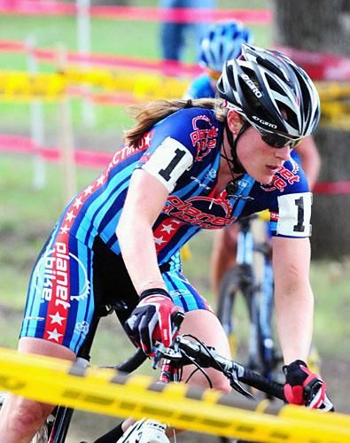 Katie Compton in her new Planet Bike kit.