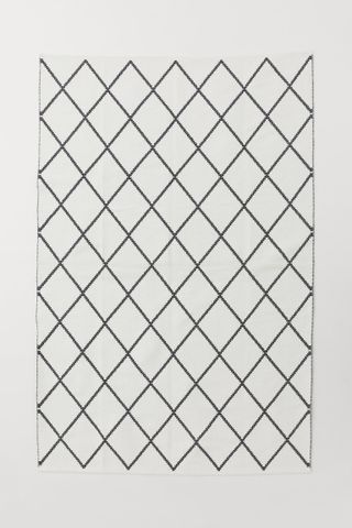 H&M home jacquard weave monochrome rug