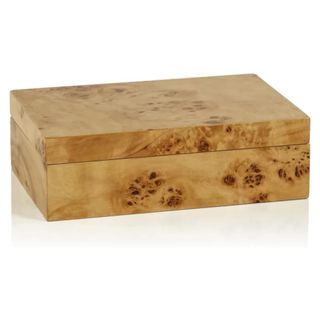 Zodax Leiden Burl Wood Design Decorative Box