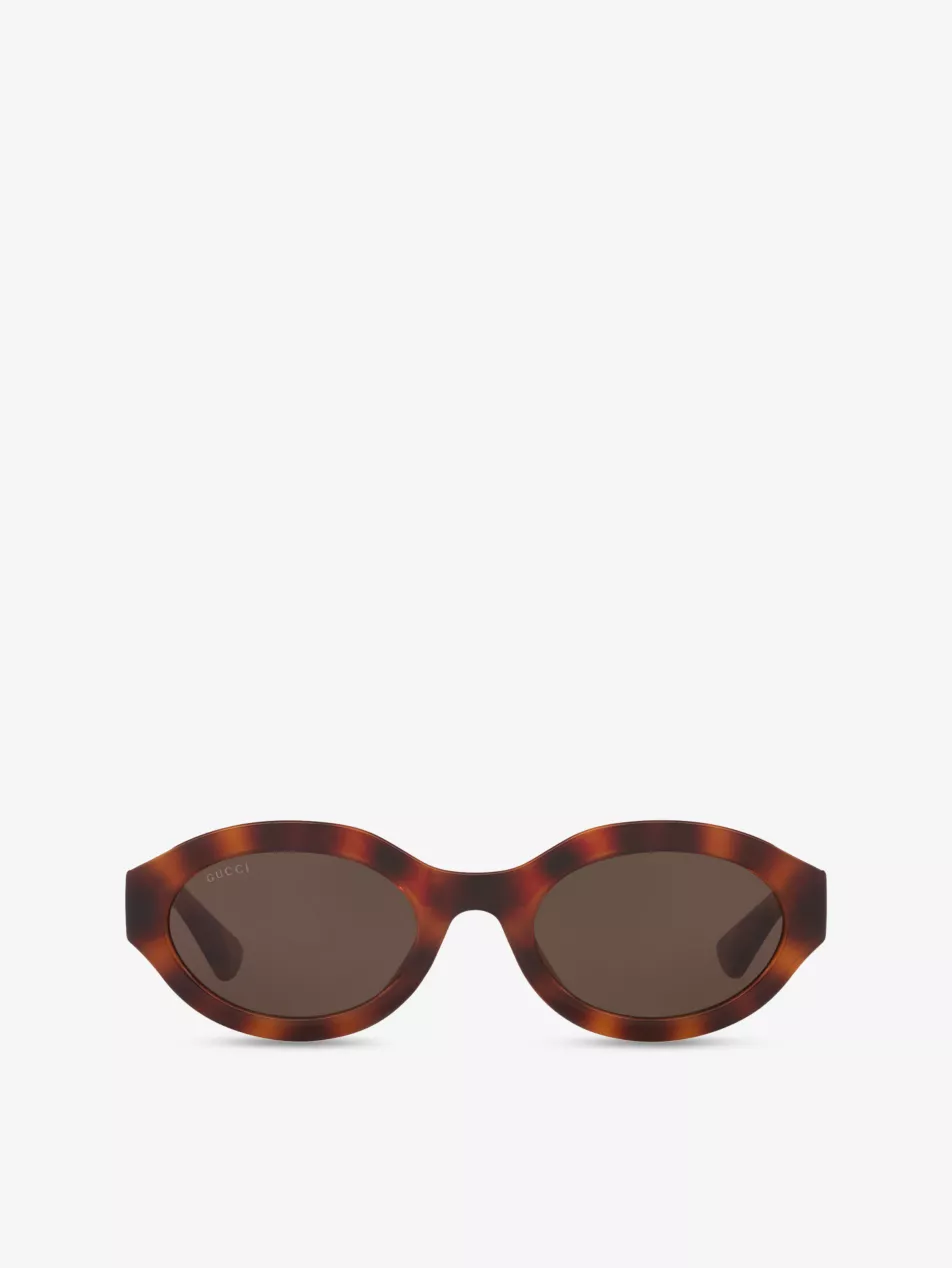 Gg1579s Oval-Frame Injected Sunglasses