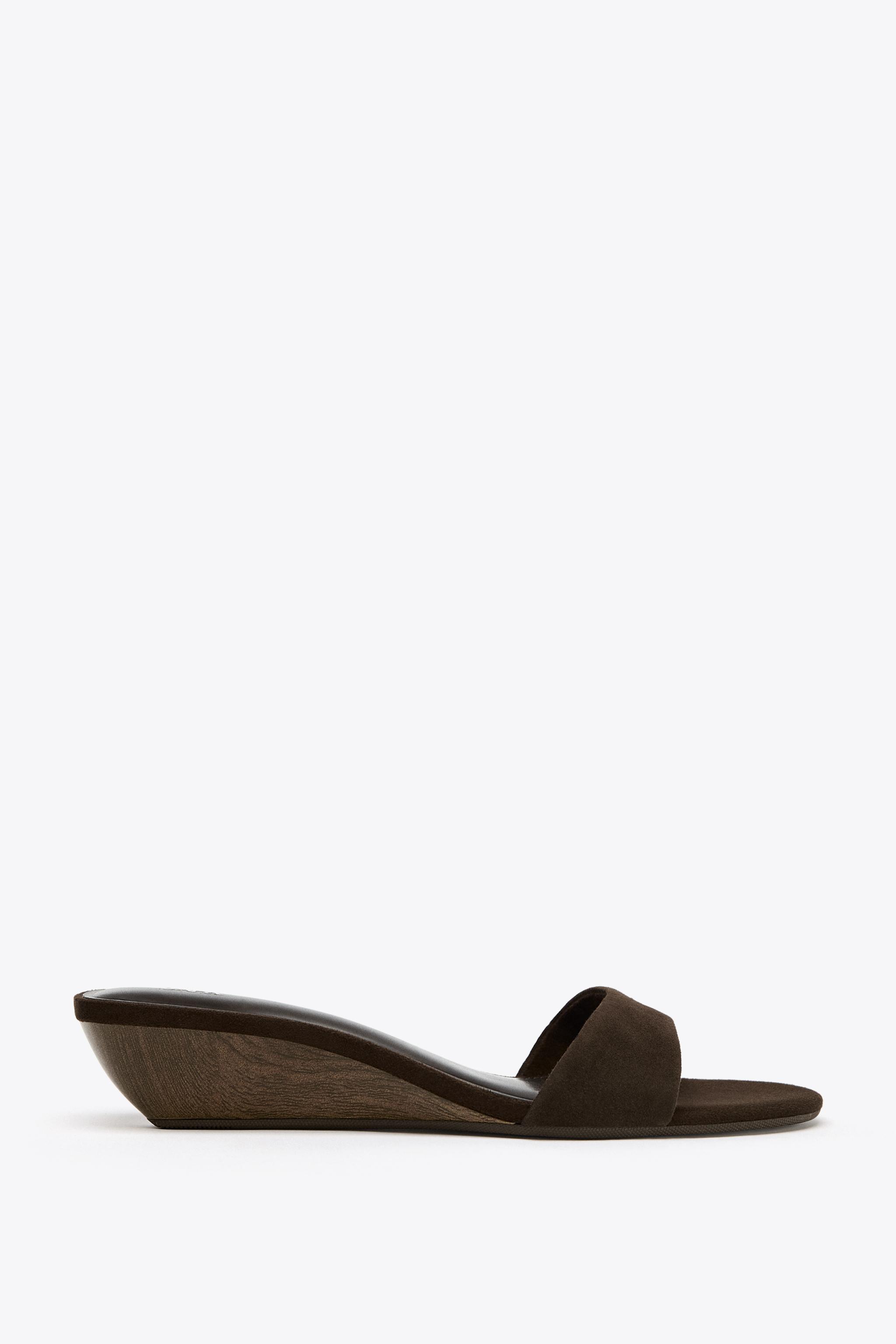 Suede Wedge Sandals