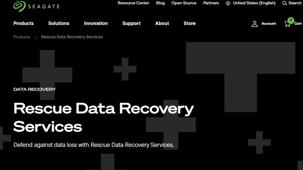 Website screenshot of SeaGate (July, 2025)