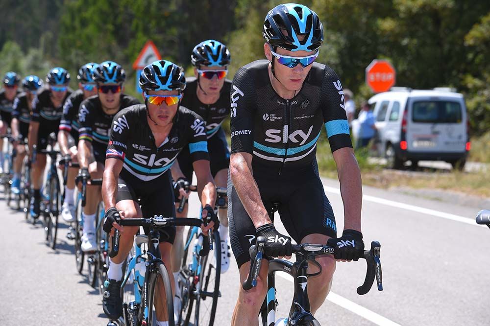 Chris Froome leads Team Sky