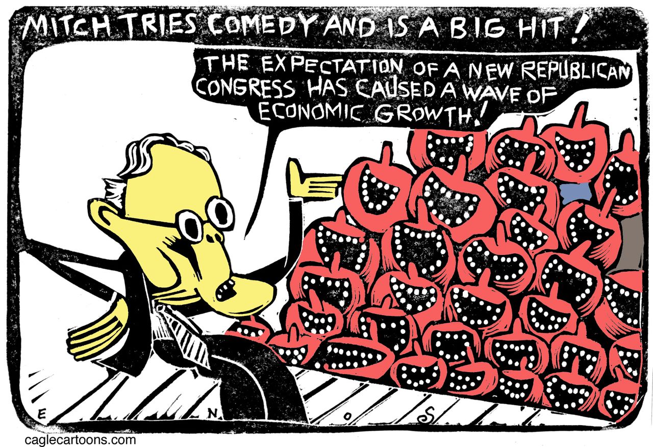 Political cartoon Mitch McConnell GOP comedy