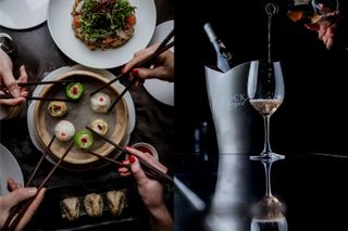A montage image depicting the  ‘Lost in Shanghai’ Brunch at Hakkasan Hanway Place with Rock Angel