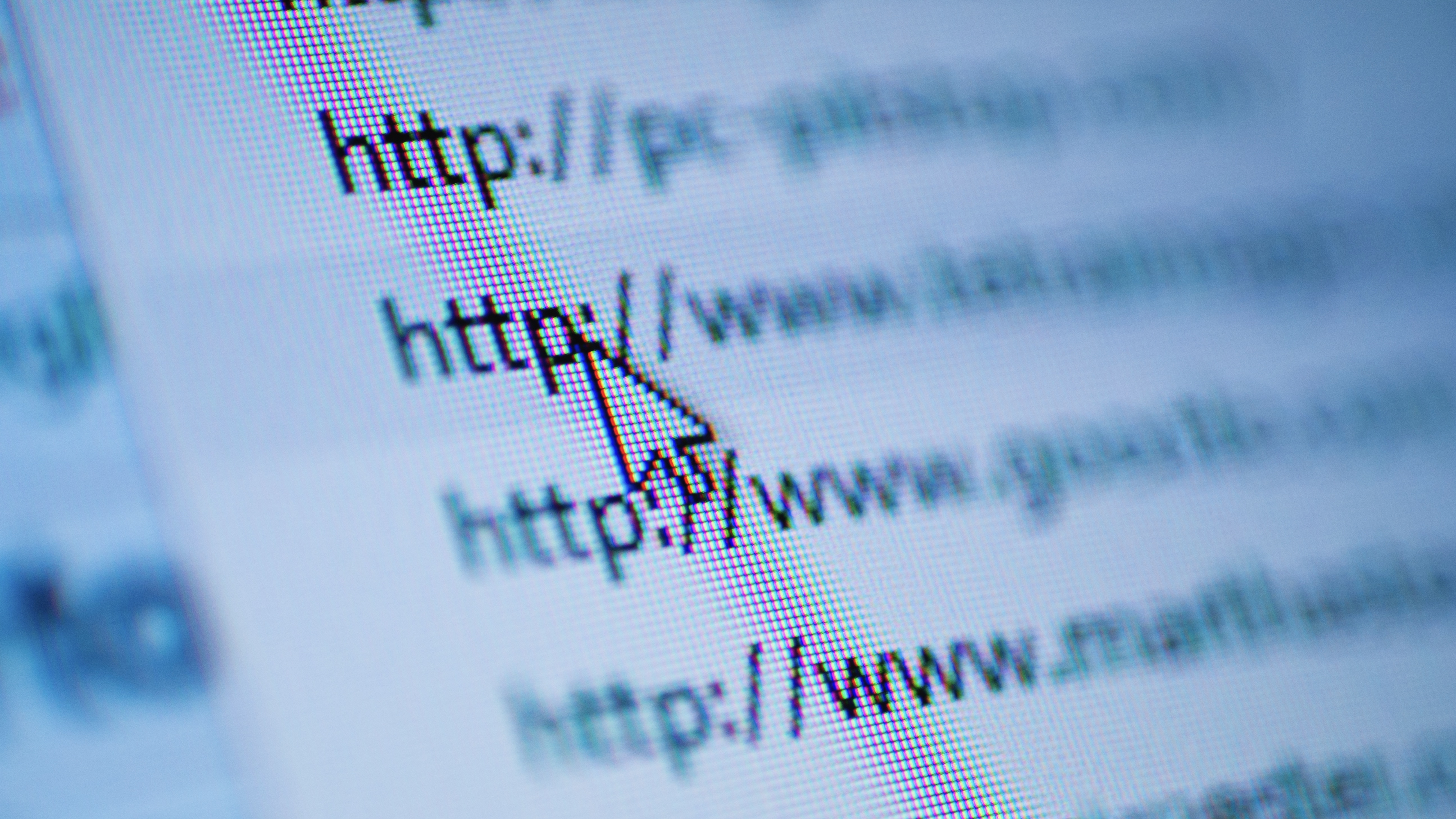 Mouse hovering over a website URL