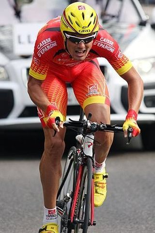Luis Leon Sanchez Gil (Caisse d'Epargne) was within eight seconds of his stage winning team-mate.