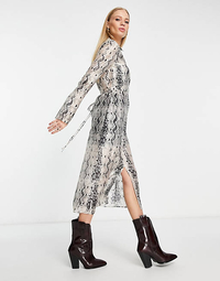 Wrap Midi Dress in Snake Print, $84 (£68)|&amp; Other Stories