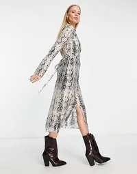Wrap Midi Dress in Snake Print, $84 (£68)|&amp; Other Stories