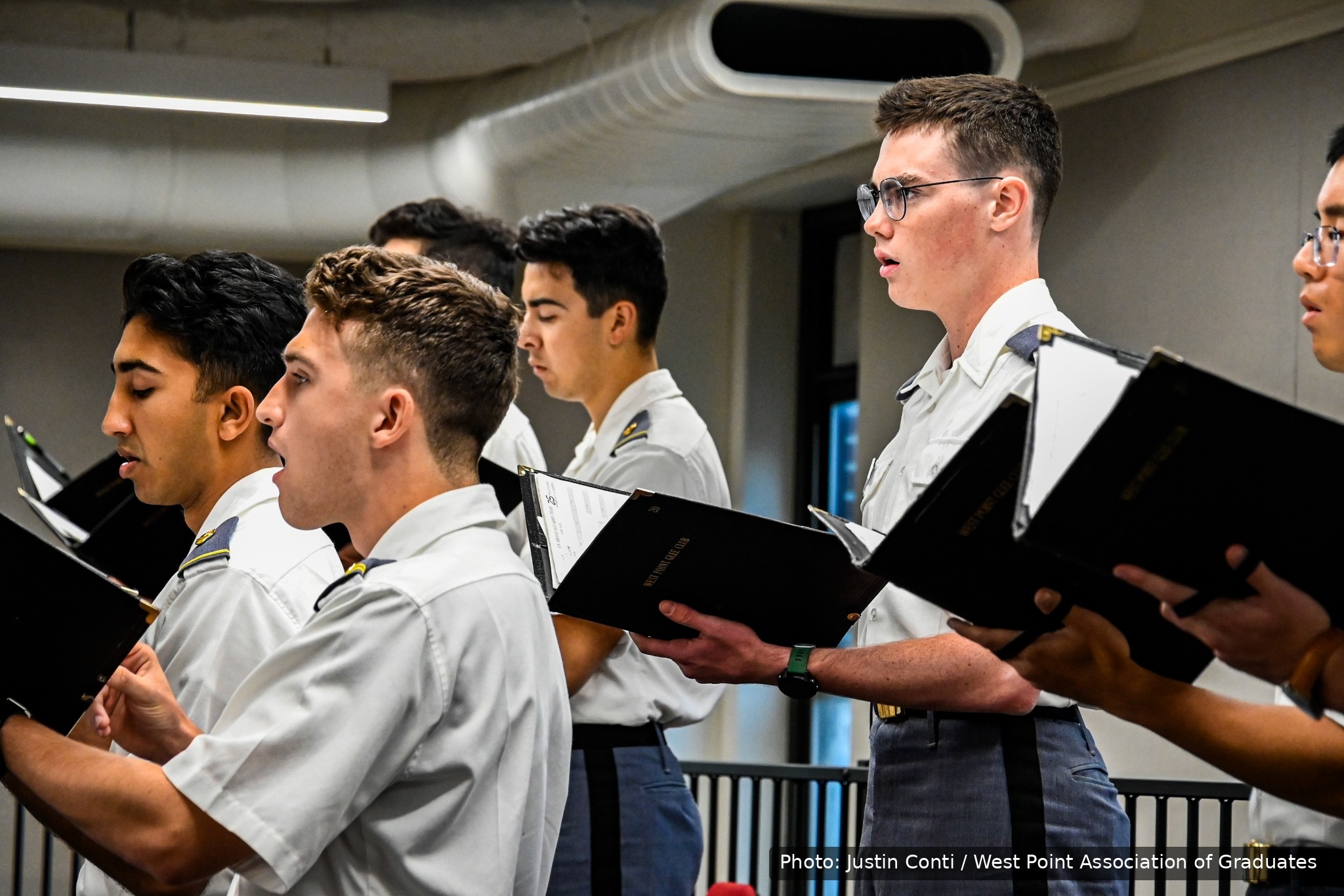 West Point Glee Club singing.
