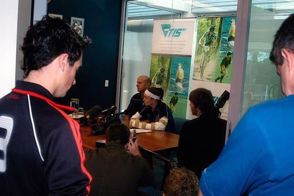 Boyfriend Mark Padget (left) is never too far away from Louise&rsquo;s side