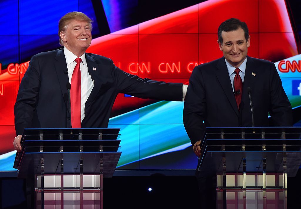 Donald Trump pats Ted Cruz on the back and says he has a &amp;quot;wonderful temperament&amp;quot;