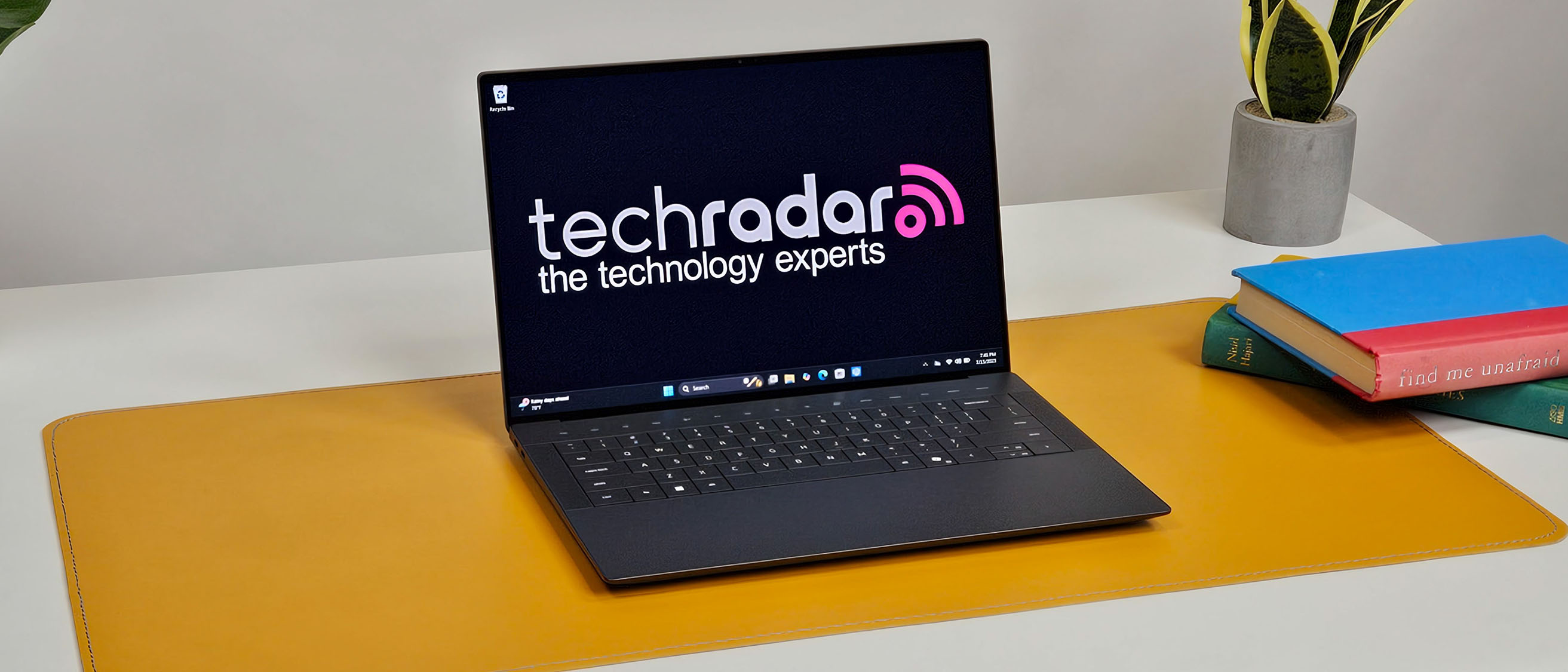 A Dell 14 Premium sitting on a desk