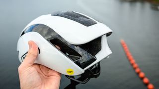 Abus GameChanger 2.0 bike helmet with MIPS in white.