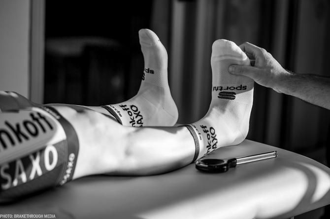 Tinkoff-Saxo gets Specialized Body Geometry Fit