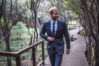 Prince Harry, Duke of Sussex attends a Sentebale reception and panel discussion at The Saxon Hotel in Johannesburg, South Africa.