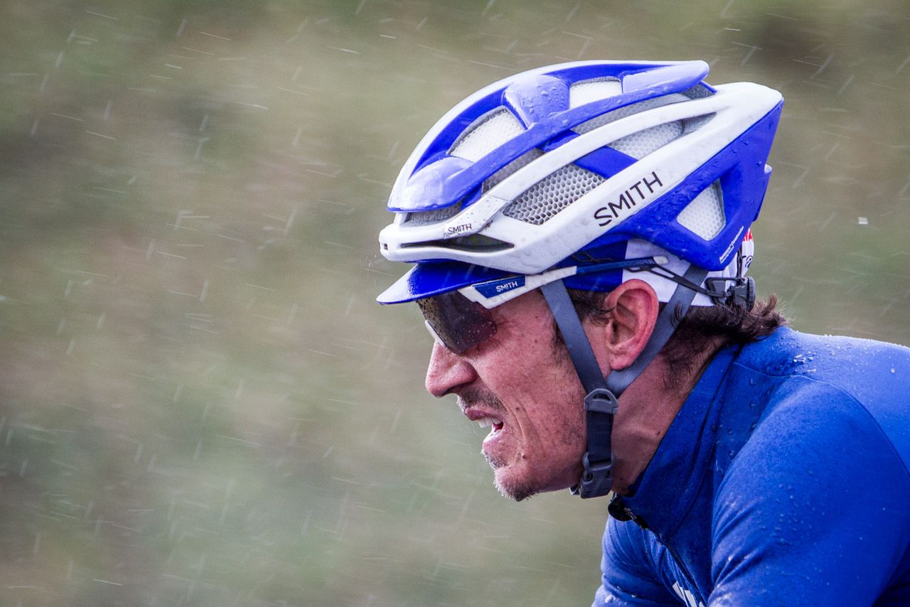 Matthew Busche (UnitedHealthcare) during today's cold and wet stage