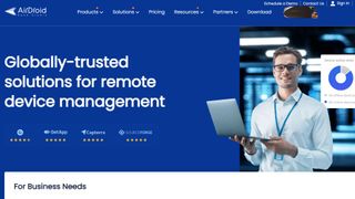 Website screenshot for AirDroid Business (October 2024)
