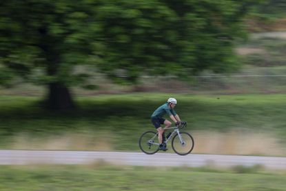 Cyclist on a bike in London