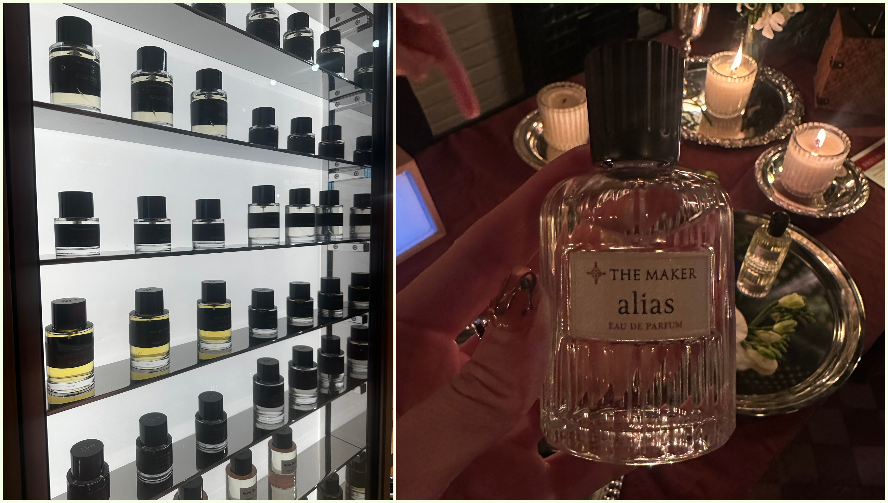 fragrance awards top picks the maker alias and a bunch of perfume bottles on black shelves