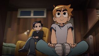Scott waits for a package to be delivered in Netflix's Scott Pilgrim Takes Off