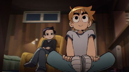 Scott waits for a package to be delivered in Netflix's Scott Pilgrim Takes Off,