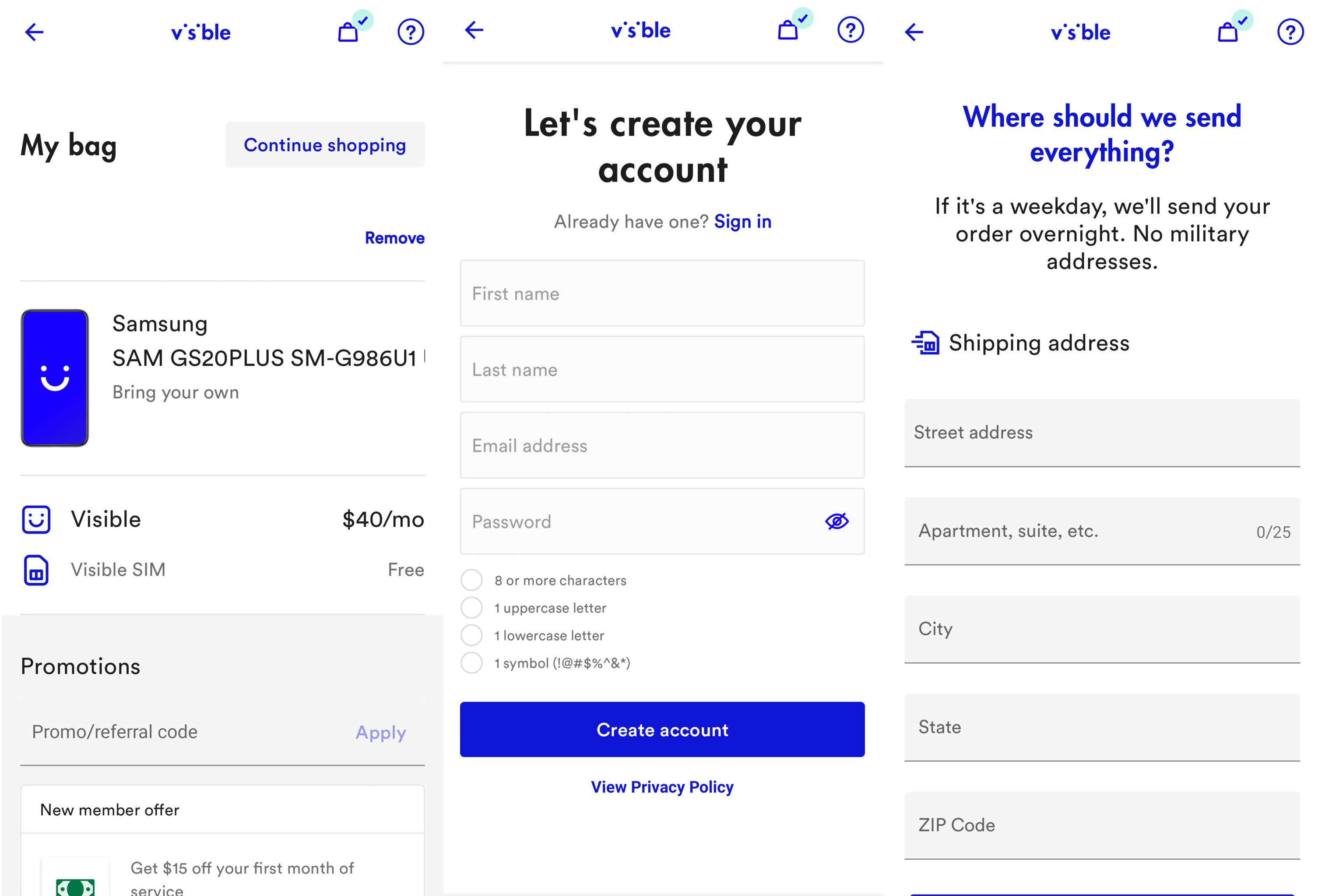 Visible app