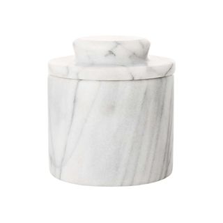 A marble butter keeper