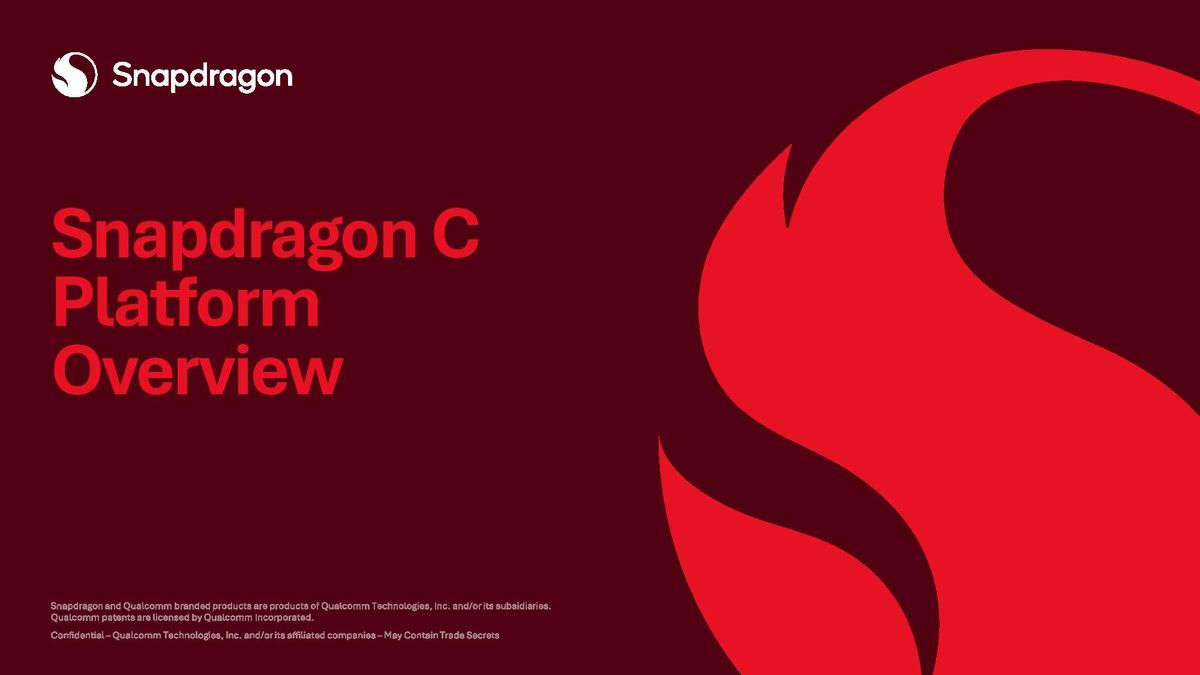 Qualcomm Snapdragon C overview deck