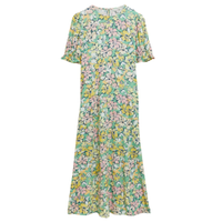 Floral Round Neck Midi Tea Dress, £69 | M&amp;S x Ghost