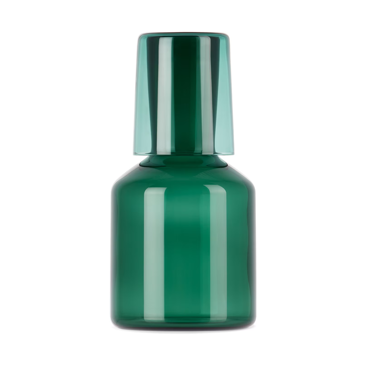 A deep green carafe and tumbler set