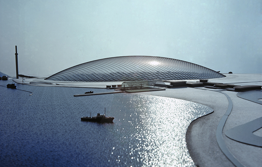 Visualization of the climate shell for the City in the Arctic, model photo
