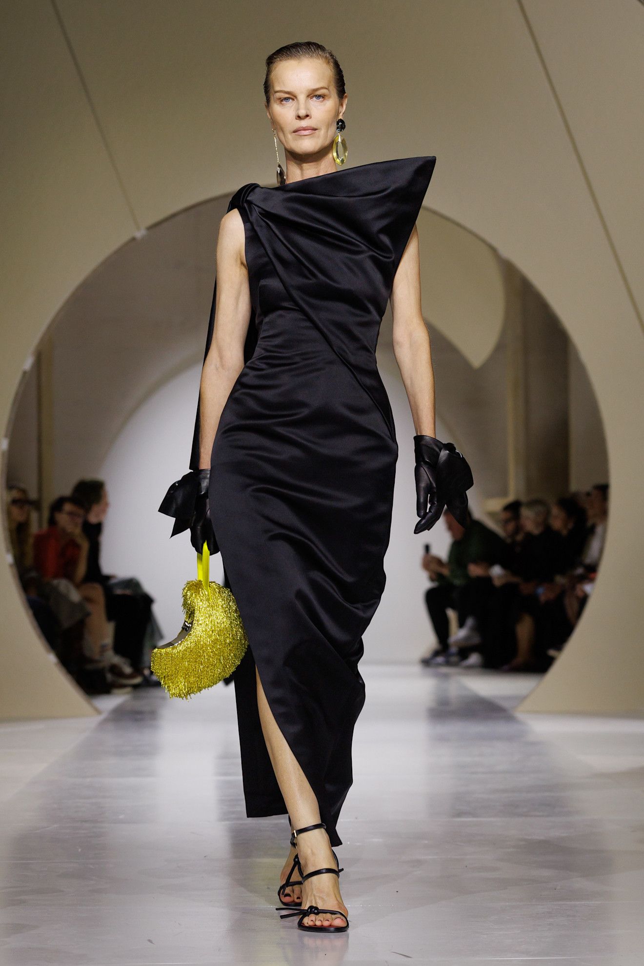 a model walks the givenchy runway.
